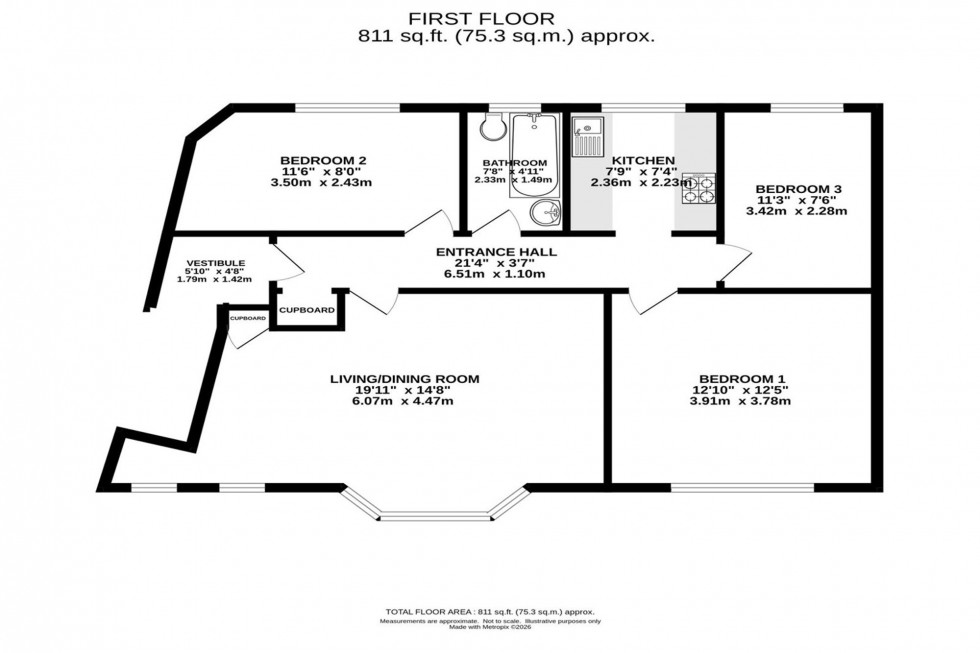 Floorplan for Fog Lane, Manchester, M20