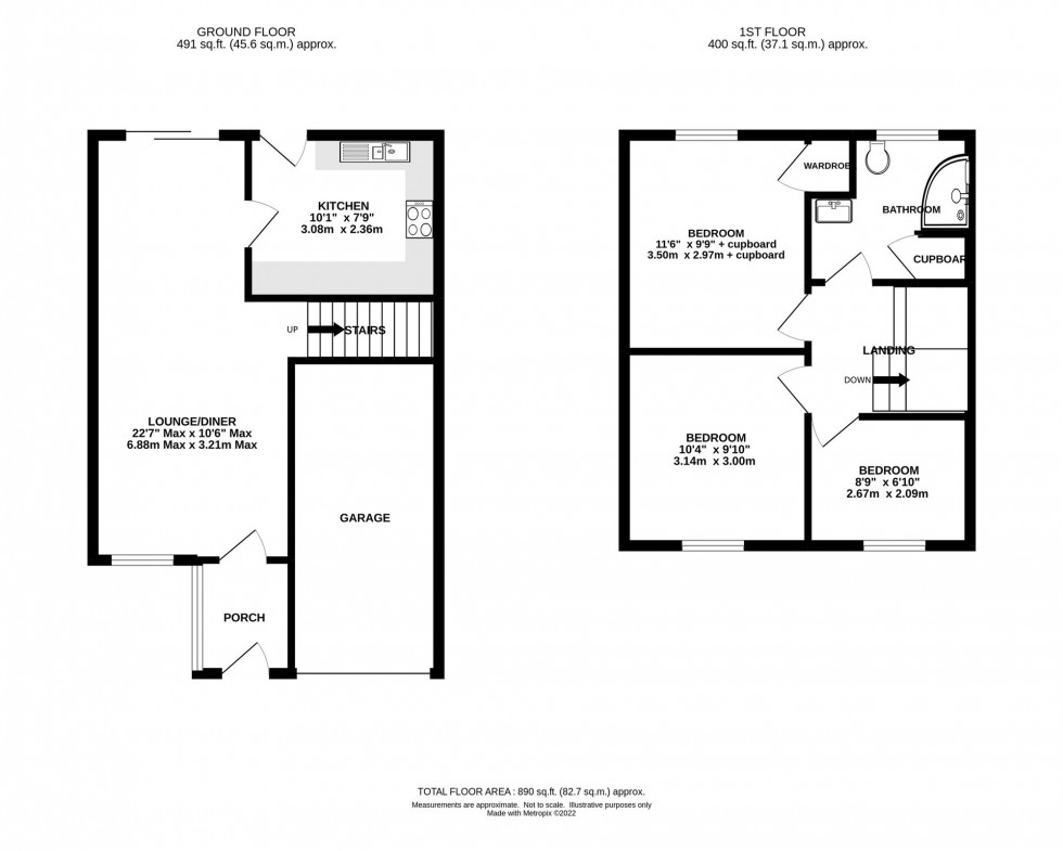 Floorplan for Dunoon Close, Holmes Chapel, CW4