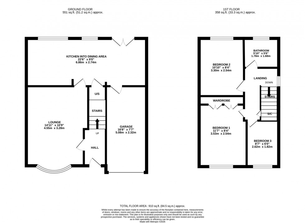 Floorplan for Pochard Drive, Poynton, SK12