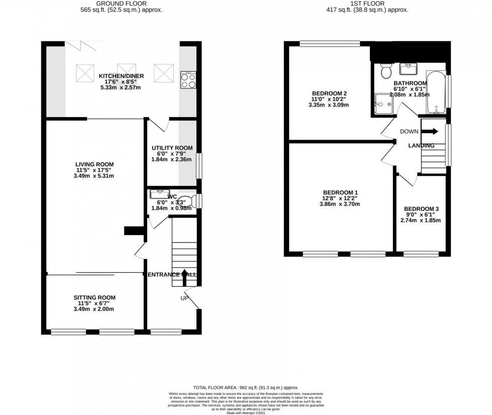 Floorplan for Hilary Close, Stockport, SK4