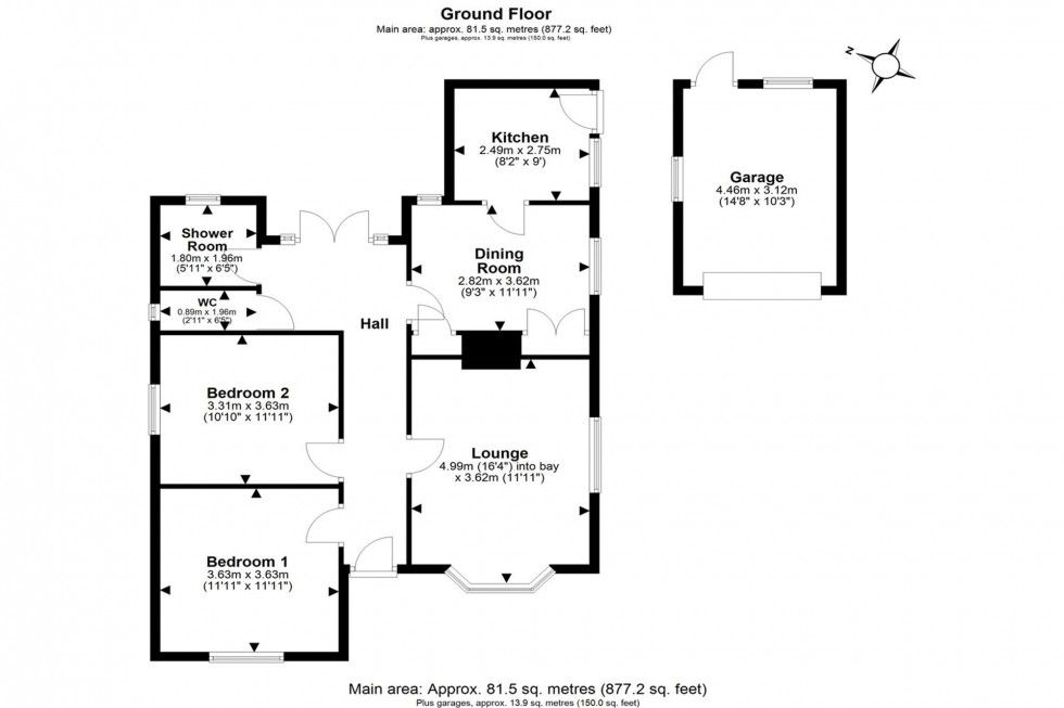 Floorplan for Bates Lane, Helsby, WA6