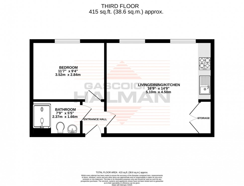 Floorplan for Dane Road, Worthington Apartments, M33