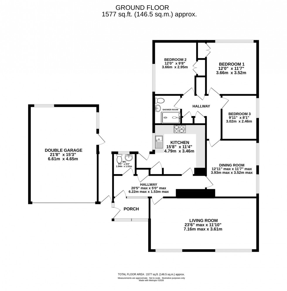 Floorplan for Yewlands Drive, Knutsford, WA16