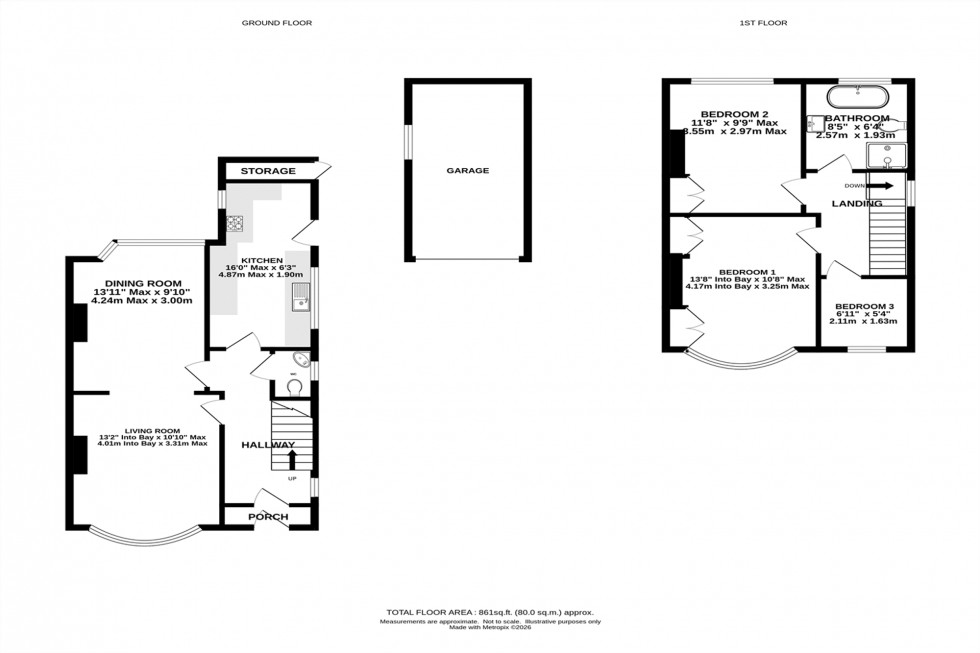 Floorplan for Burton Avenue, Timperley, WA15