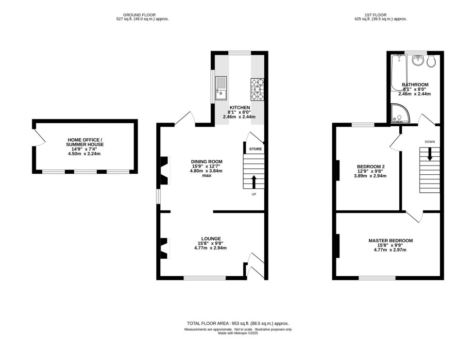 Floorplan for 18 Higher Lane, Kerridge, SK10