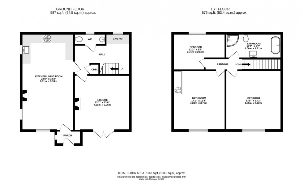 Floorplan for Whaley Bridge, High Peak, SK23