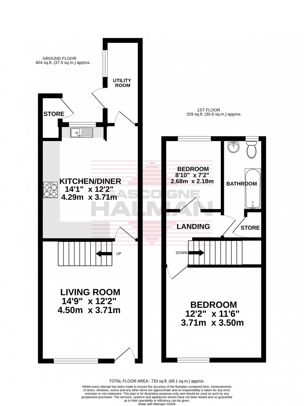 Floorplan for Bulkeley Road, Cheadle, SK8