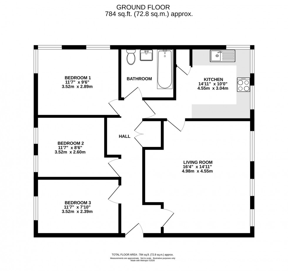 Floorplan for Ruskin Court, Knutsford, WA16
