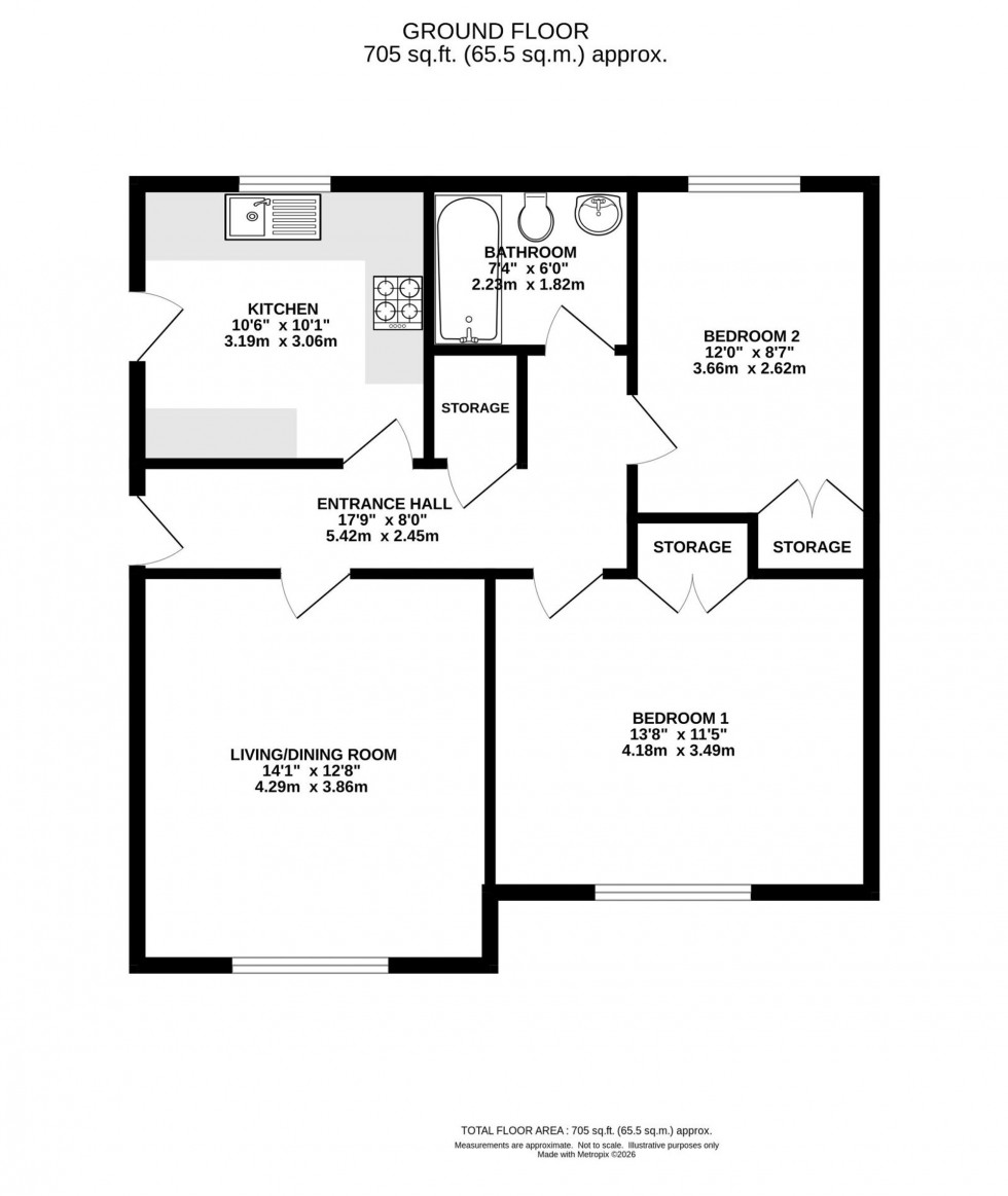 Floorplan for Wilmslow Road, Ballbrook Court Wilmslow Road, M20