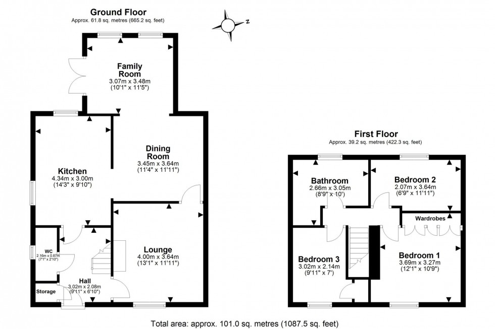 Floorplan for Marsh Lane, Frodsham, WA6
