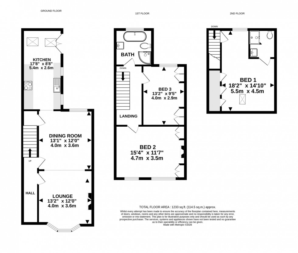 Floorplan for Beech Road, Hale, WA15