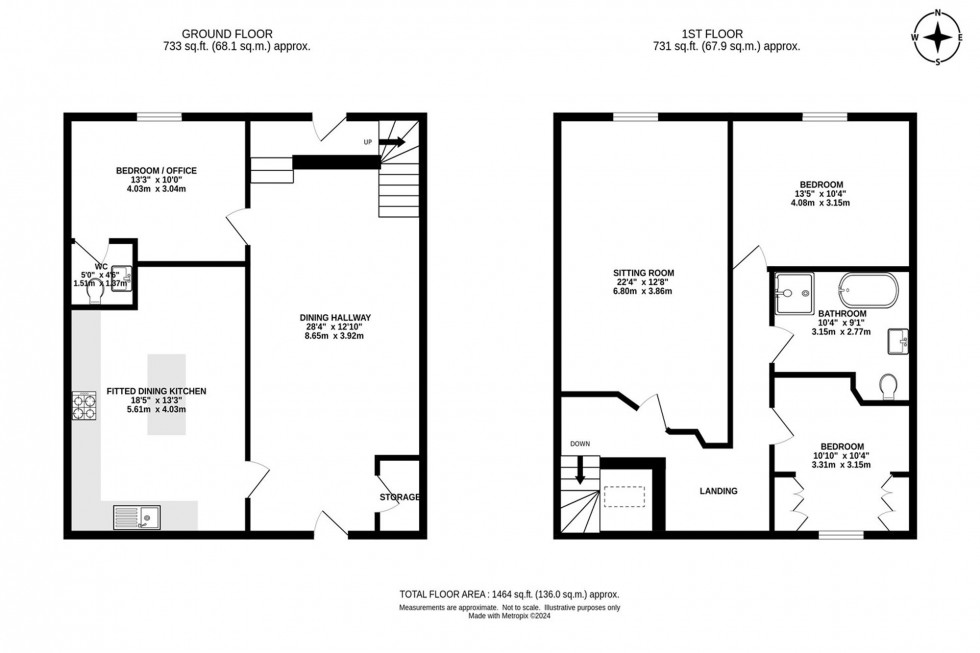 Floorplan for Reservoir Road, Whaley Bridge, SK23