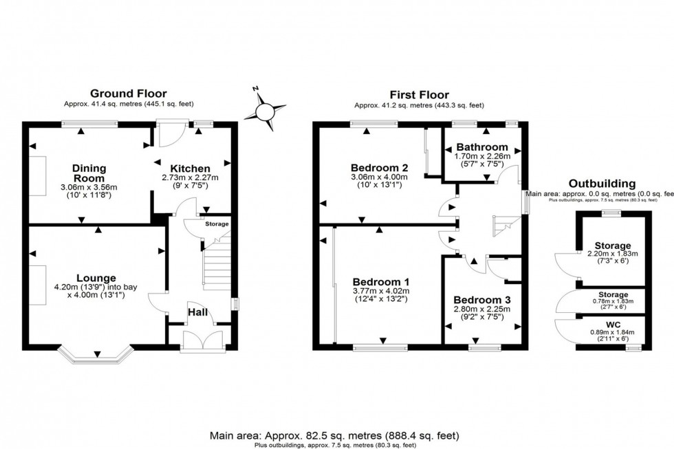 Floorplan for Kings Drive, Helsby, WA6