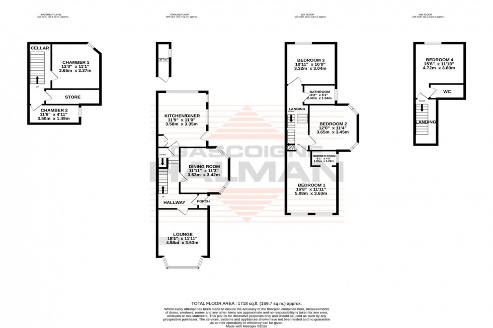 Floorplan for Baxter Road, Sale, M33