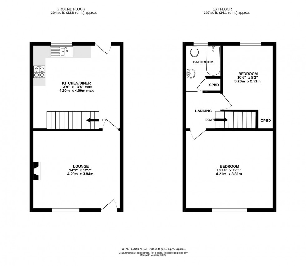 Floorplan for Wood Street, New Mills, SK22