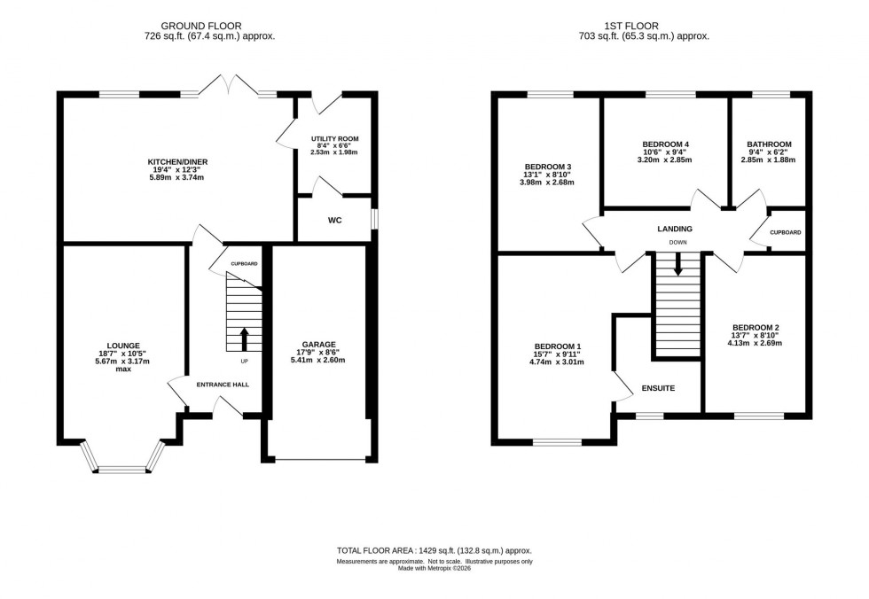 Floorplan for Siskin Way, Daresbury, WA4