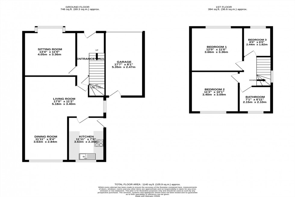 Floorplan for Highfield Road, Lymm, WA13