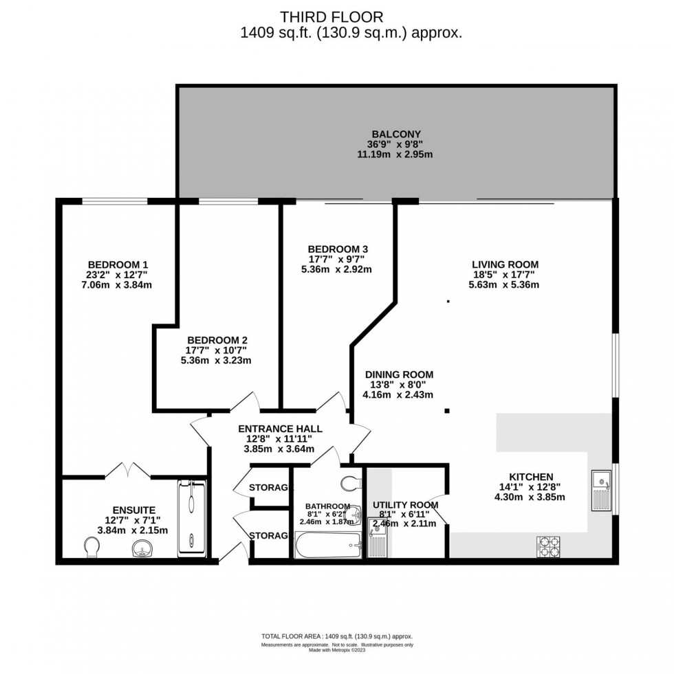 Floorplan for Kensal Drive, Quantum House, M20