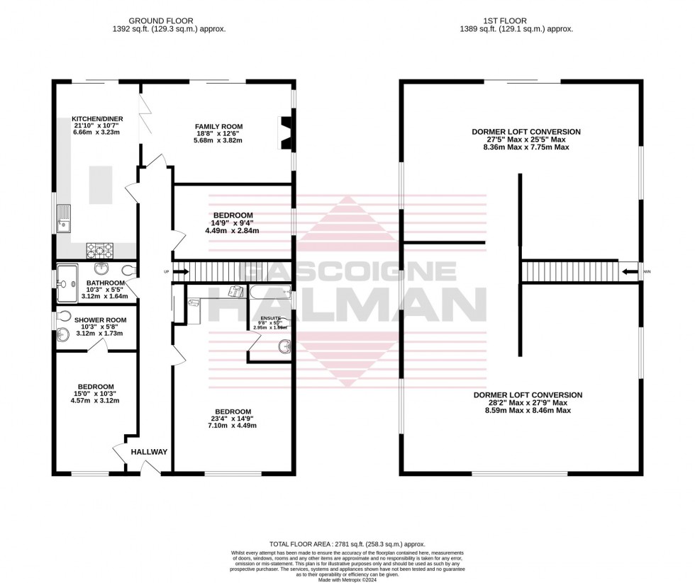 Floorplan for Daylesford Crescent, Cheadle, SK8