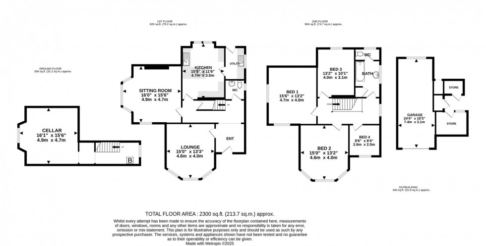 Floorplan for Park Road, Hale, WA15