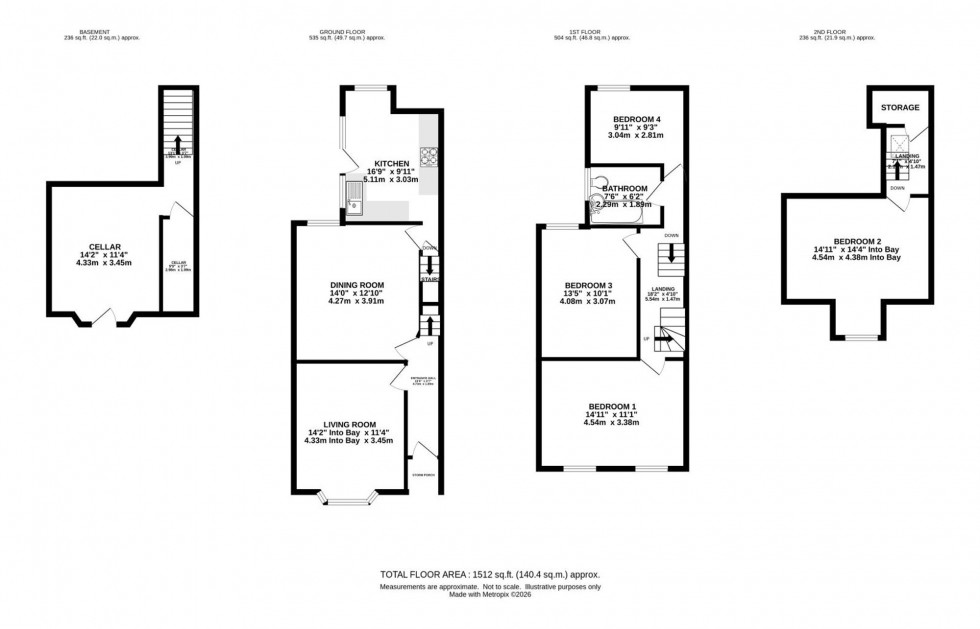 Floorplan for Leamington Avenue, Manchester, M20