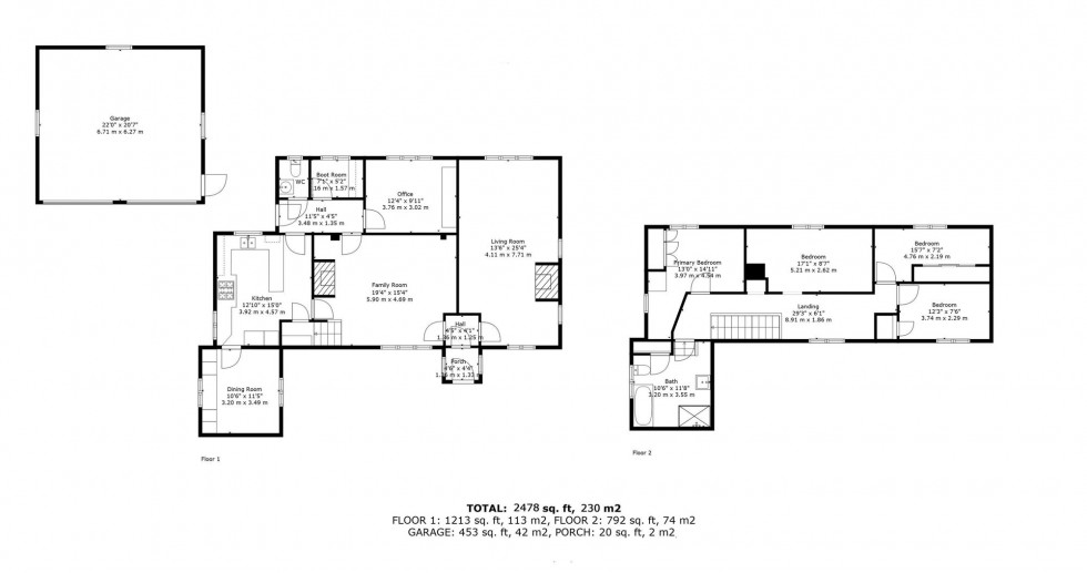 Floorplan for Higher Lane, Dutton, WA4