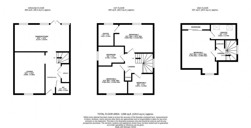 Floorplan for Brocklehurst Crescent, Poynton, SK12