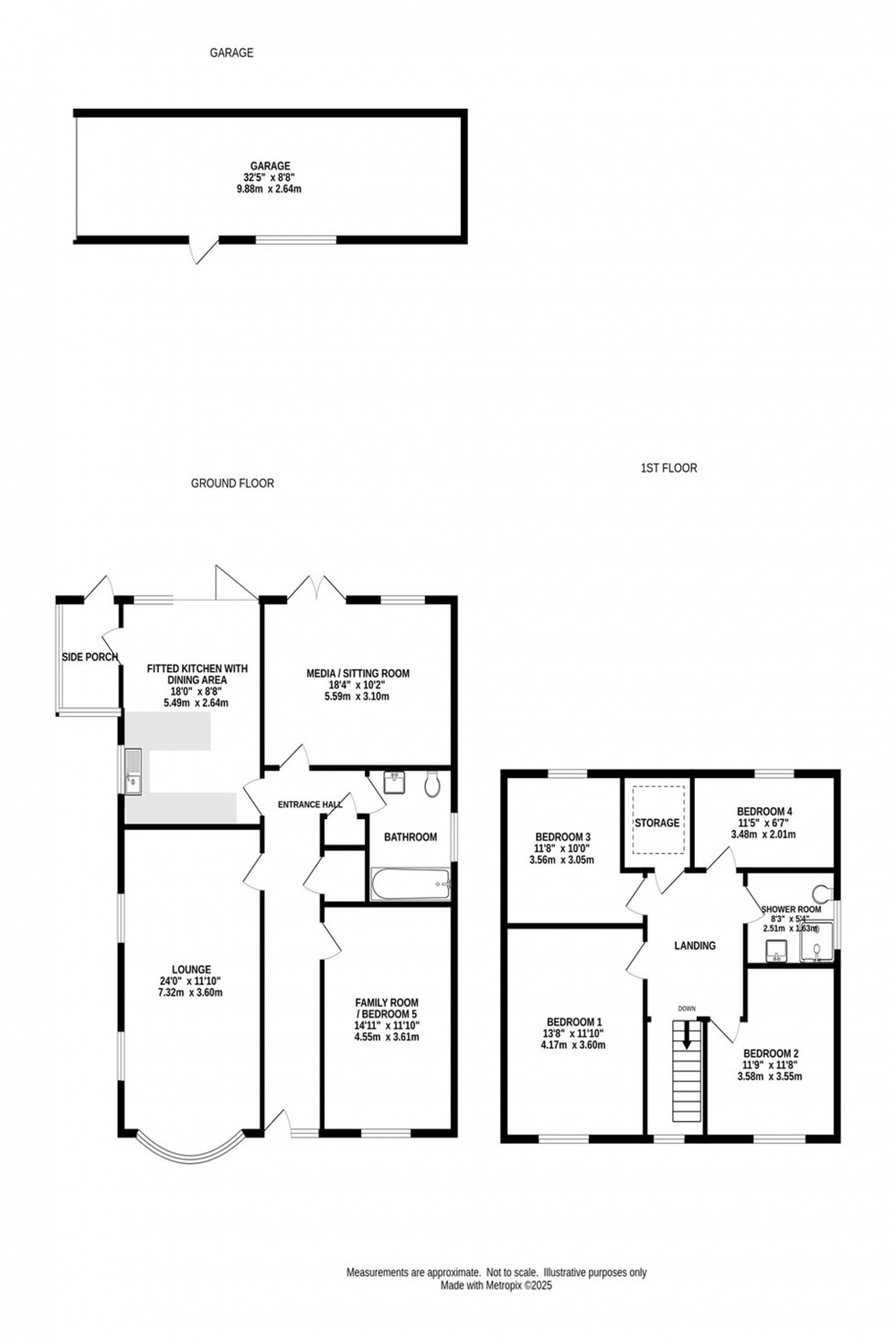 Floorplan for Hill Drive, Whaley Bridge, SK23