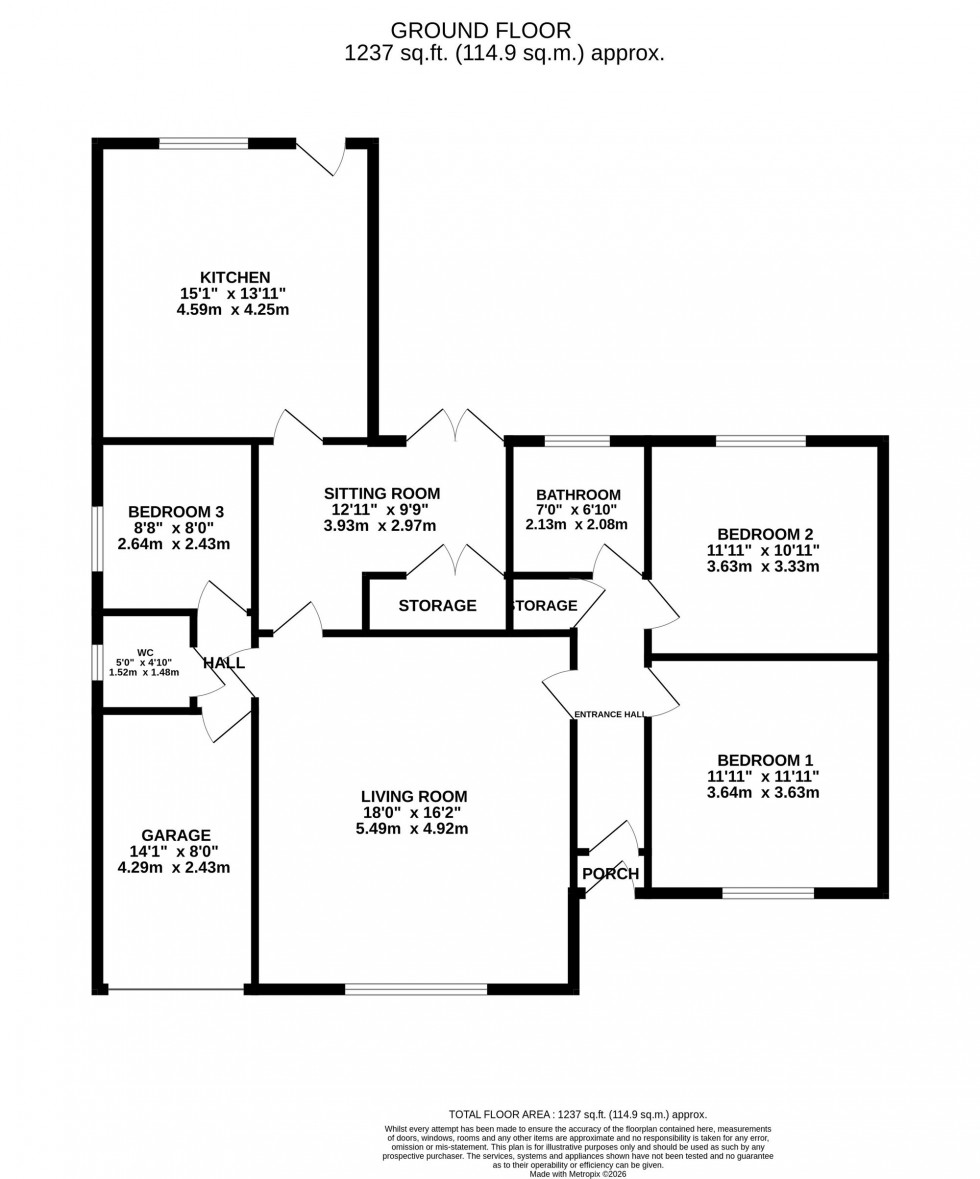 Floorplan for Willow Close, Lymm, WA13
