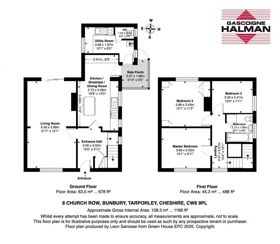 Floorplan for Church Row, Bunbury, CW6