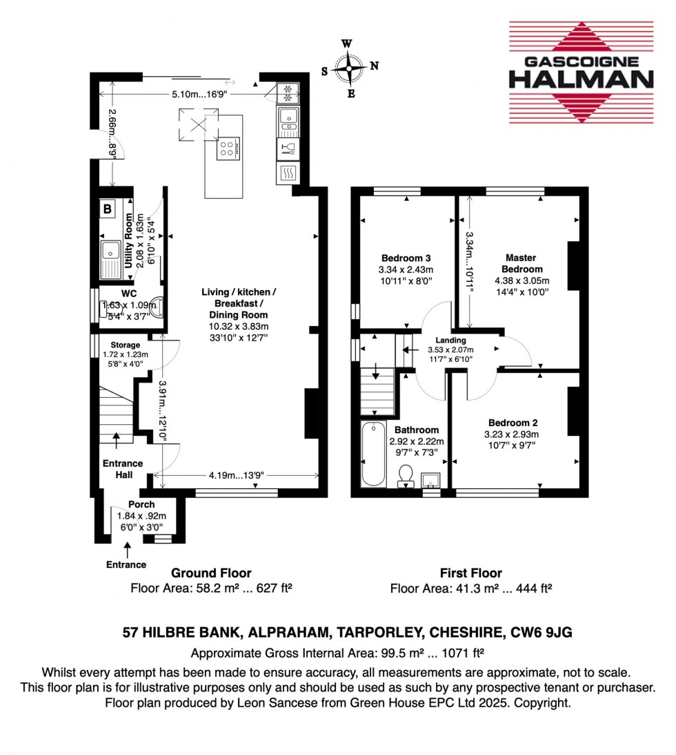 Floorplan for Hilbre Bank, Alpraham, CW6