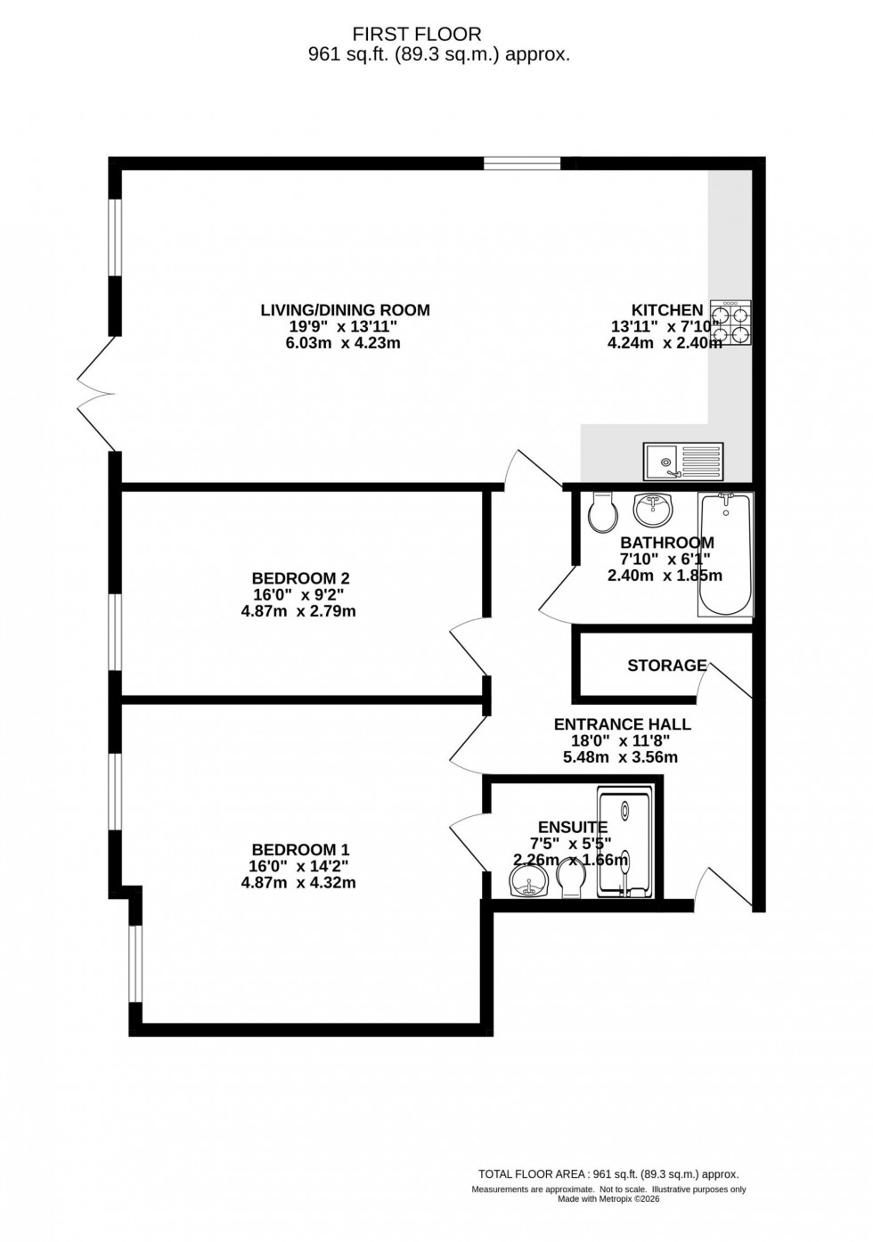 Floorplan for 9 Toddbrook Close, West Didsbury, M20