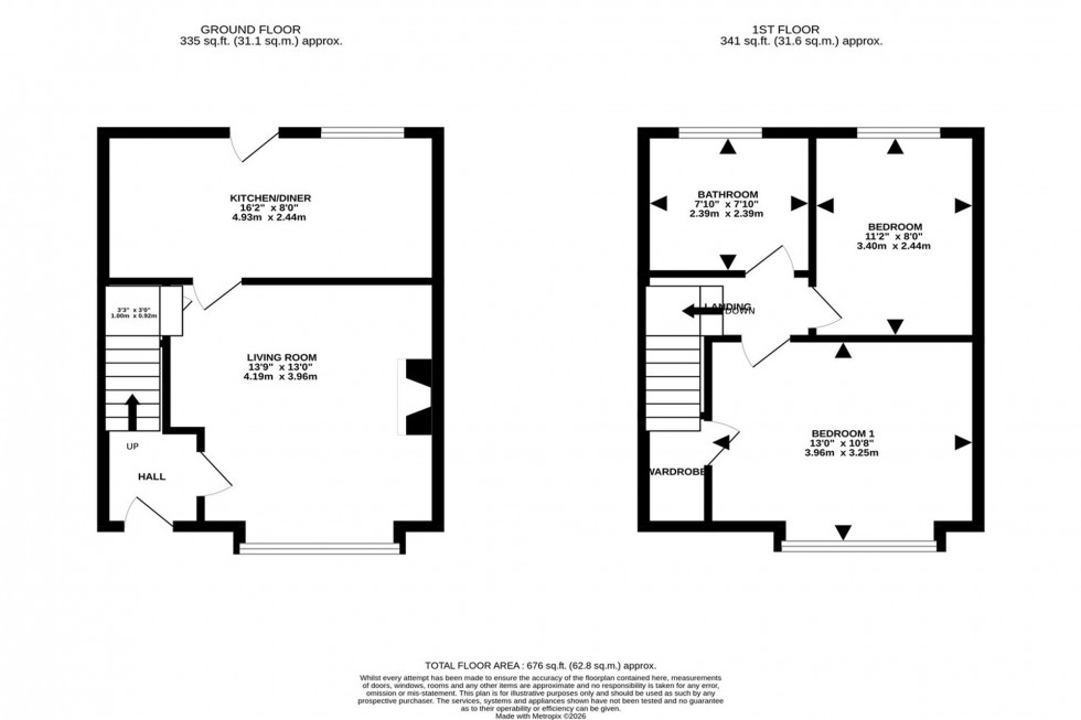 Floorplan for Crosland Terrace, Helsby, WA6