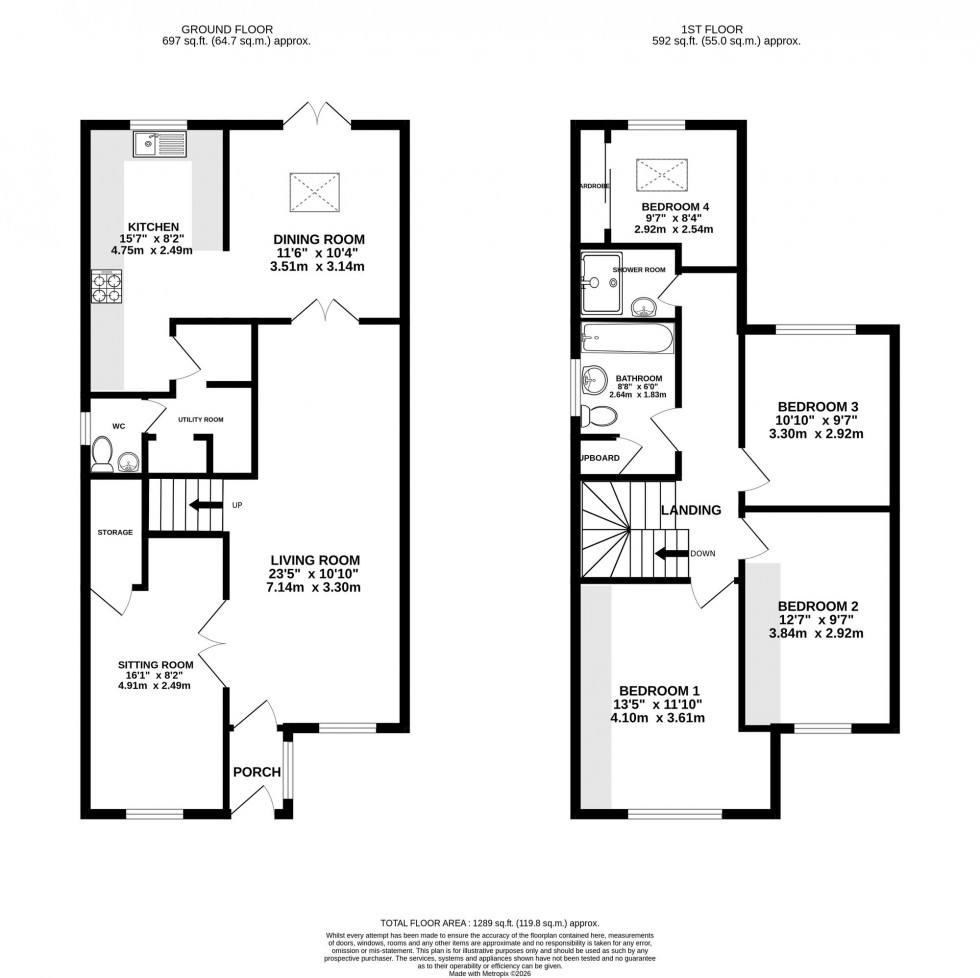 Floorplan for Suffolk Drive, Wilmslow, SK9