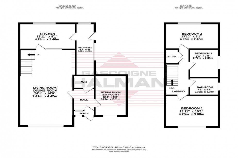 Floorplan for Malmesbury Road, Cheadle Hulme, SK8