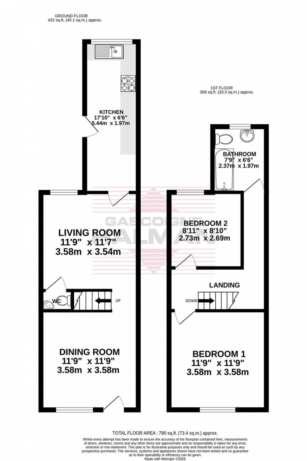 Floorplan for Jackson Street, Cheadle, SK8