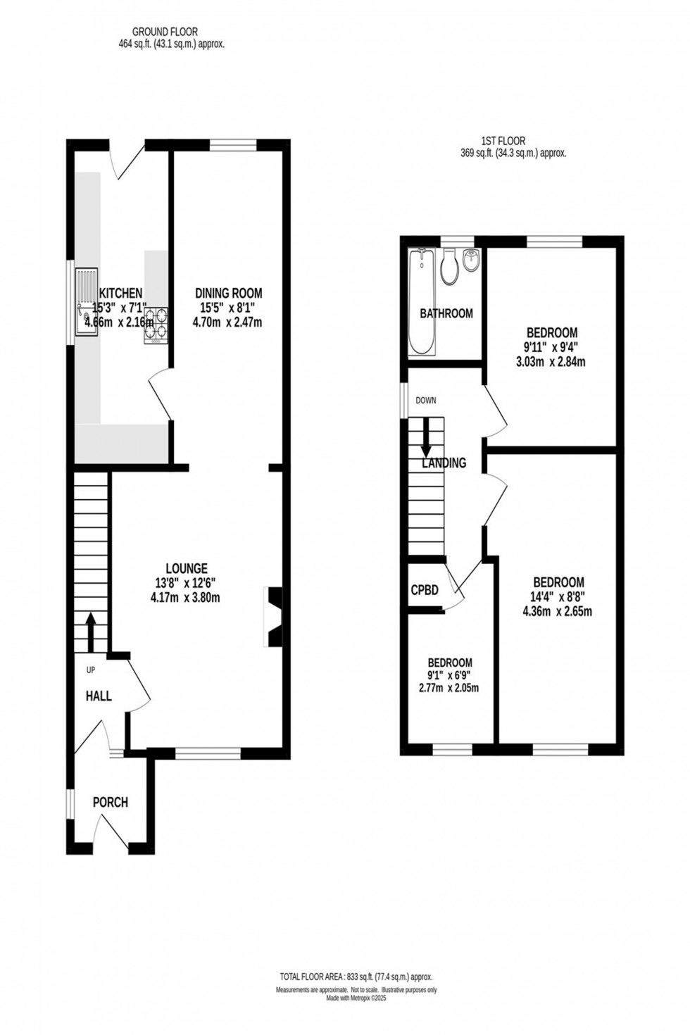 Floorplan for Links Road, Chapel-En-Le-Frith, SK23