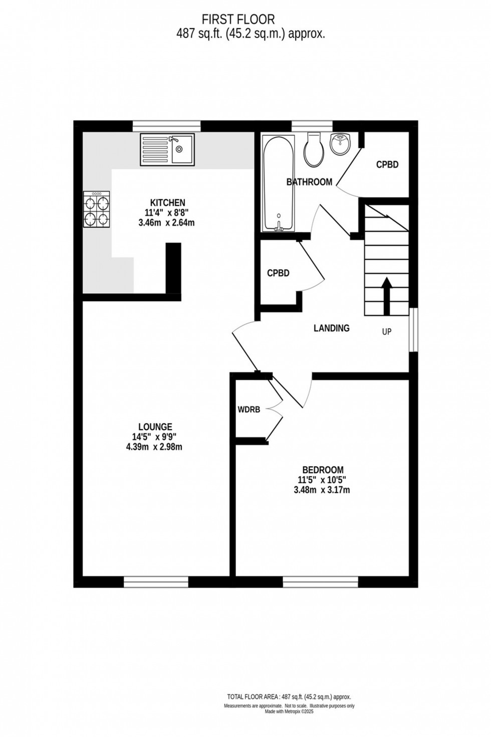 Floorplan for Meadow Close, Dove Holes, SK17