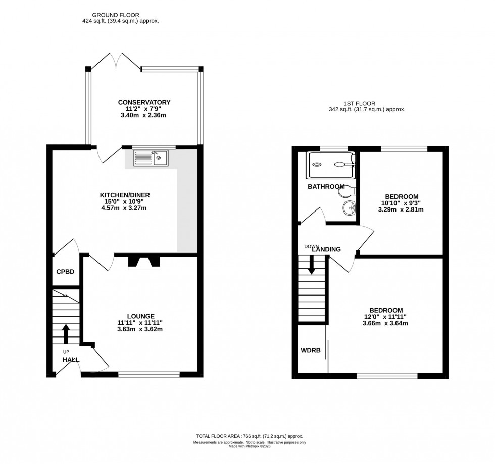 Floorplan for High Hill Road, New Mills, SK22
