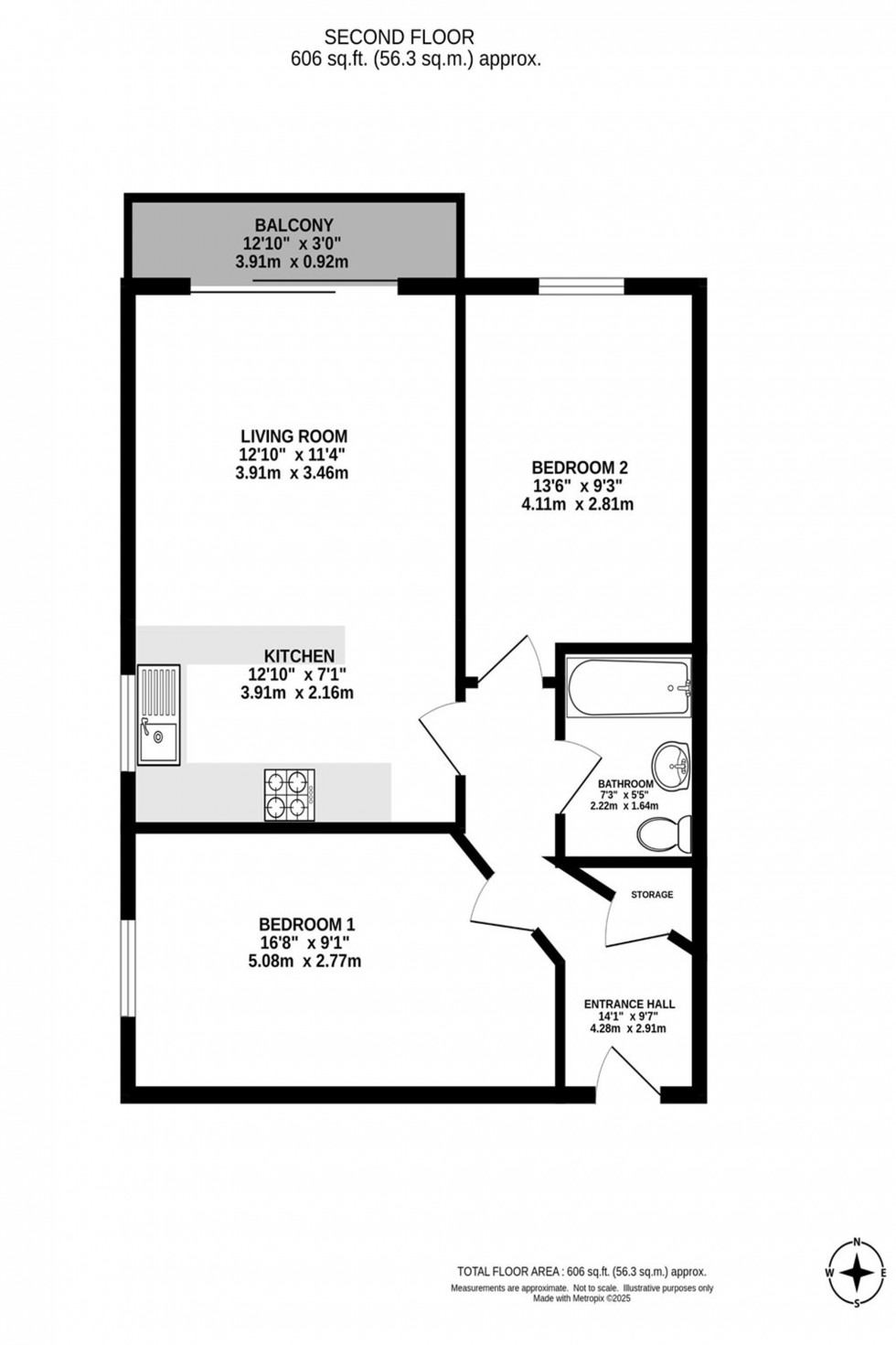 Floorplan for Hill Street, Constable House, M20
