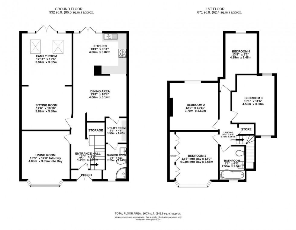 Floorplan for Parrs Wood Avenue, Manchester, M20