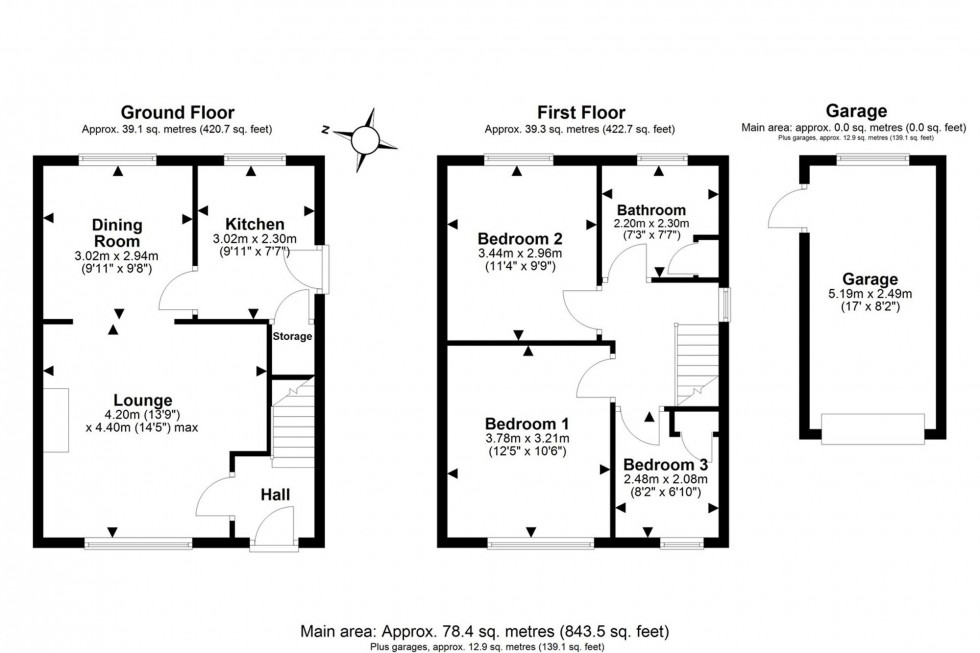 Floorplan for Crosland Terrace, Helsby, WA6