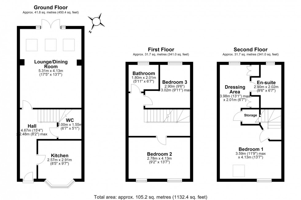 Floorplan for Mimosa Close, Elton, CH2