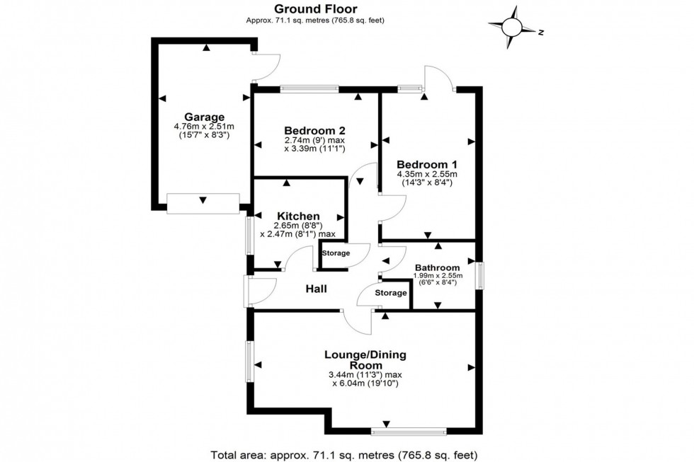 Floorplan for Haweswater Close, Beechwood, WA7