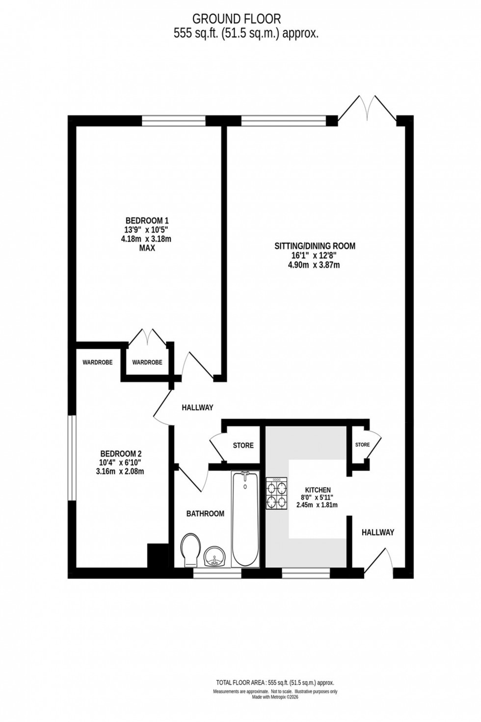 Floorplan for Norris Hill Drive, Stockport, SK4