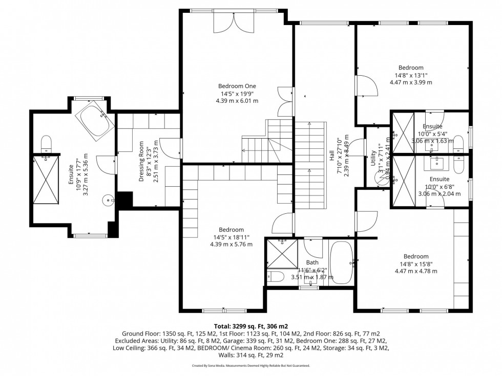 Floorplan for Oughtrington Lane, Lymm, WA13