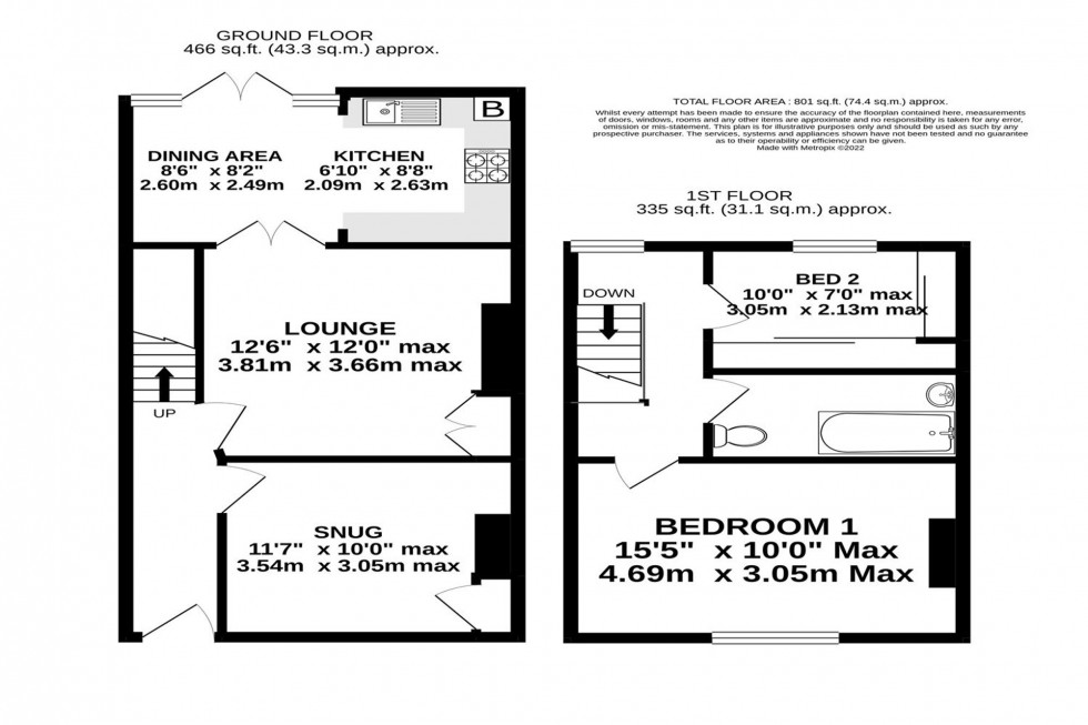 Floorplan for Woodbine Road, Lymm, WA13
