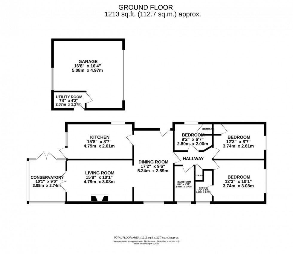 Floorplan for Homer Drive, Marple Bridge, SK6