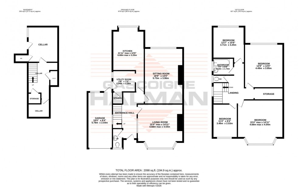 Floorplan for Framingham Road, Sale, M33