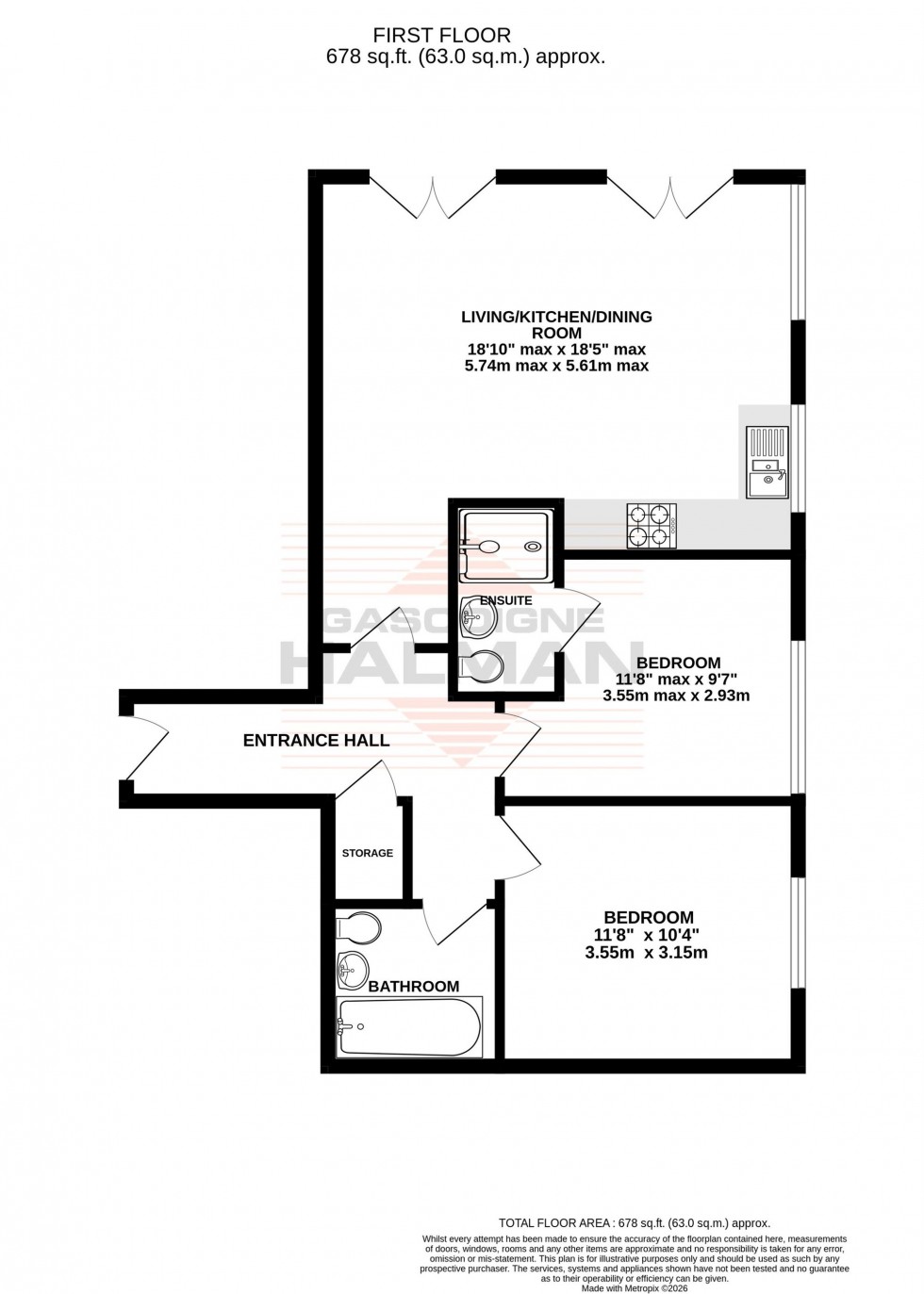 Floorplan for Dane Road, Metro House, M33